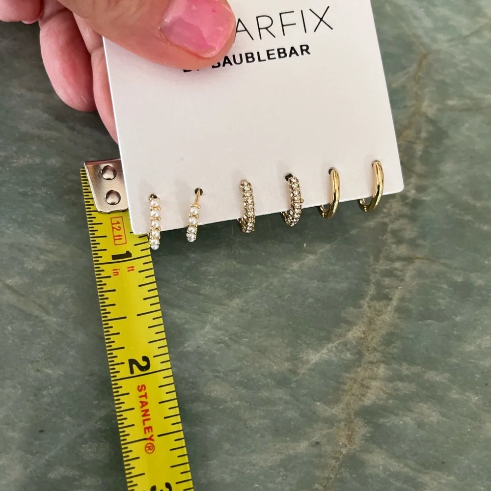 BaubleBar Sugarfix Earrings Set NWT - Picture 4 of 4